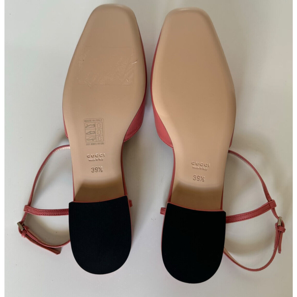Gucci Women's GG Pink Ballet Flat Leather Sandals 9.5 US (39.5 Eu) IT 754136 NIB - Picture 7 of 13